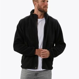 Cuts Polar Tec SHERPA Full Zip Jacket XXL Black Cozy Shearling Fleece Light warm